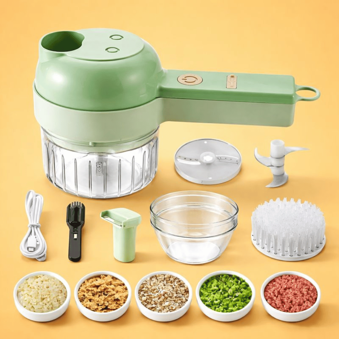4 in 1 Portable Electric Vegetable Cutter Set