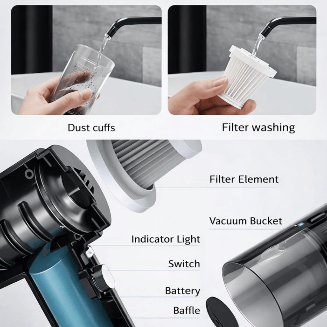 Portable Air Duster Wireless Vacuum Cleaner