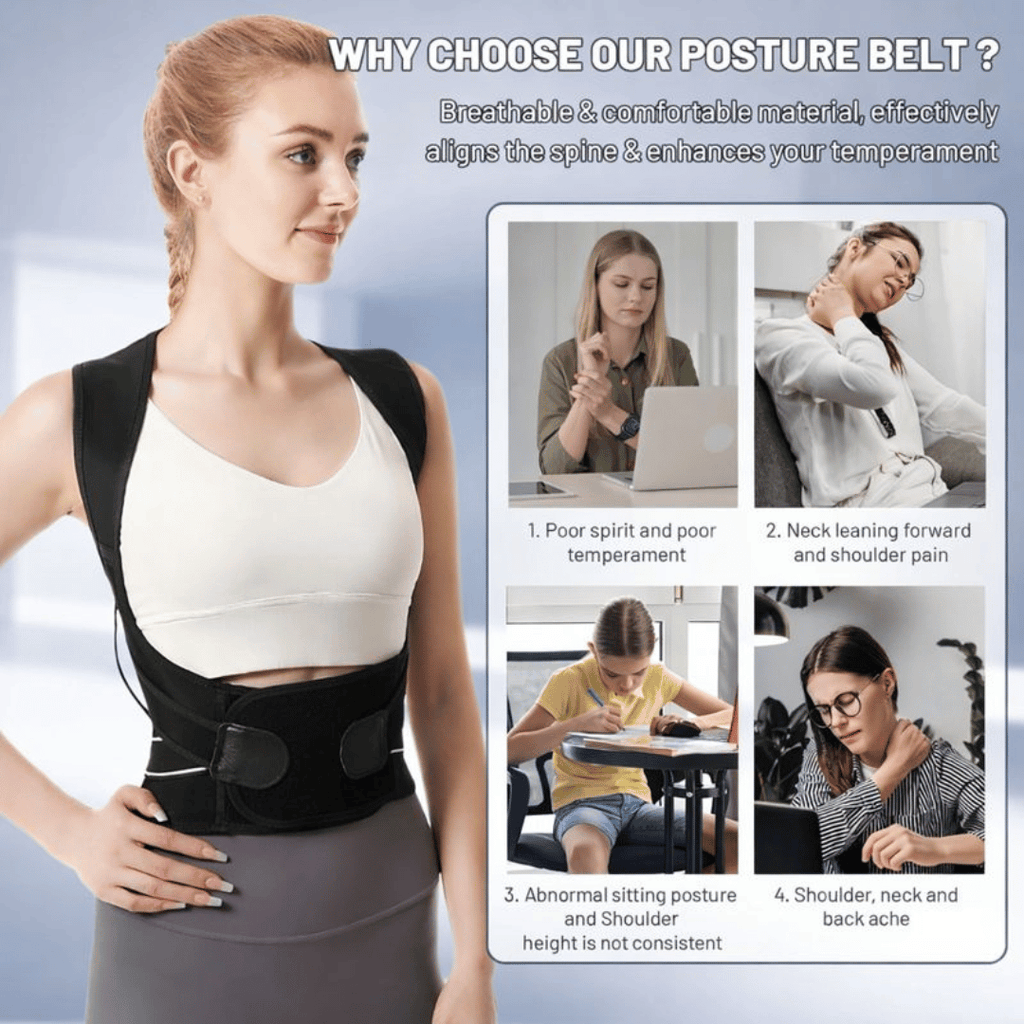 Adjustable Back Posture Corrector/ Slouching Relieve Pain Belt Women Men