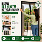 Auto-Closing Magnetic Mosquito Door Net