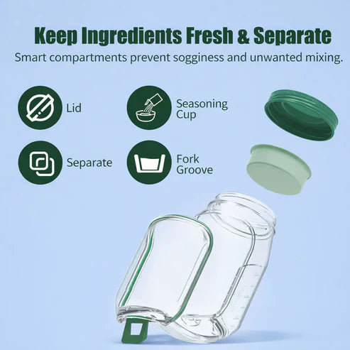Leak-Proof Salad Jar Container (Fresh Salad Everytime)