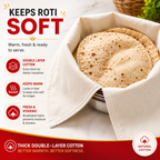 [Pack of 3] Premium Cotton Double Layer Roti Clothes Wrap With Flaps